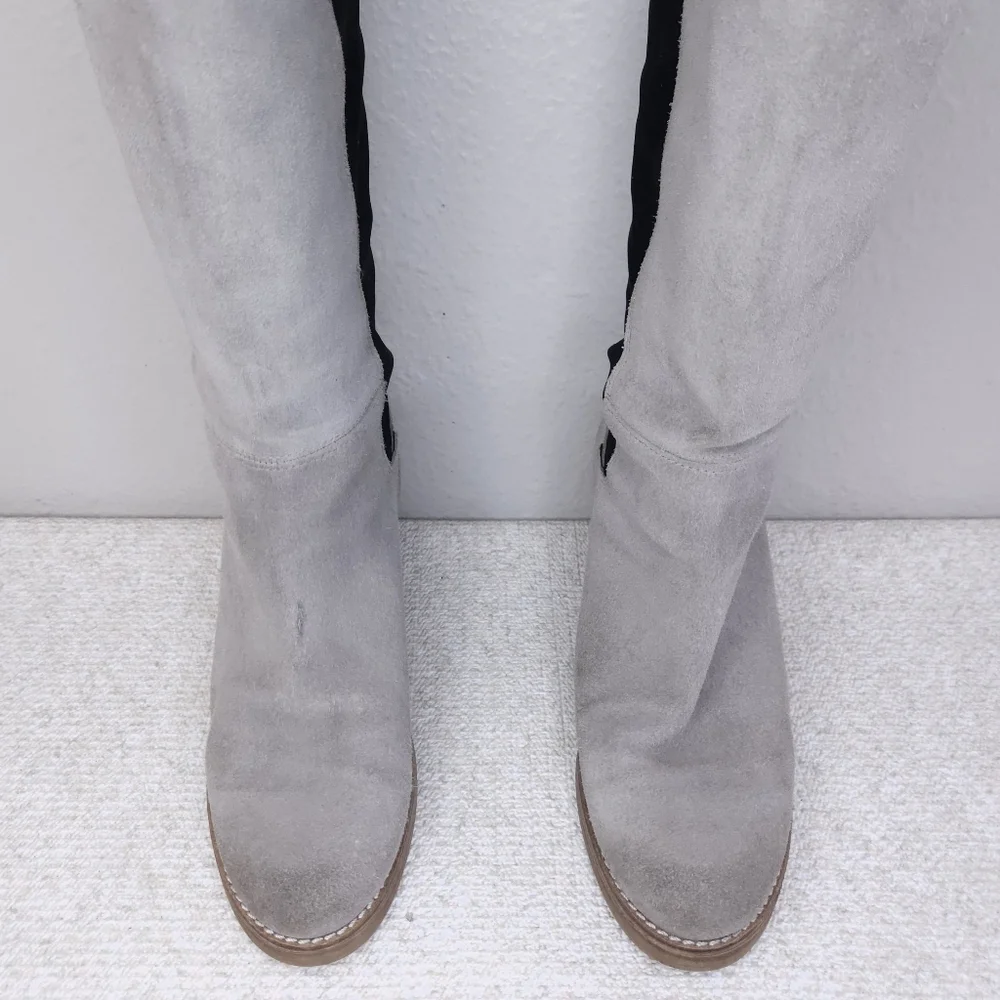 FREE PEOPLE Landry OTK Over-the-Knee Heeled Suede Boots